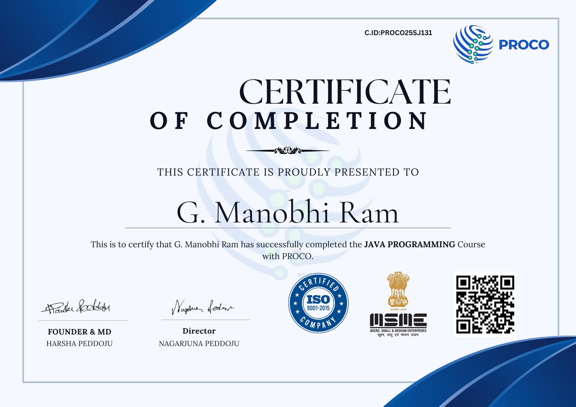 Java Certification Sample